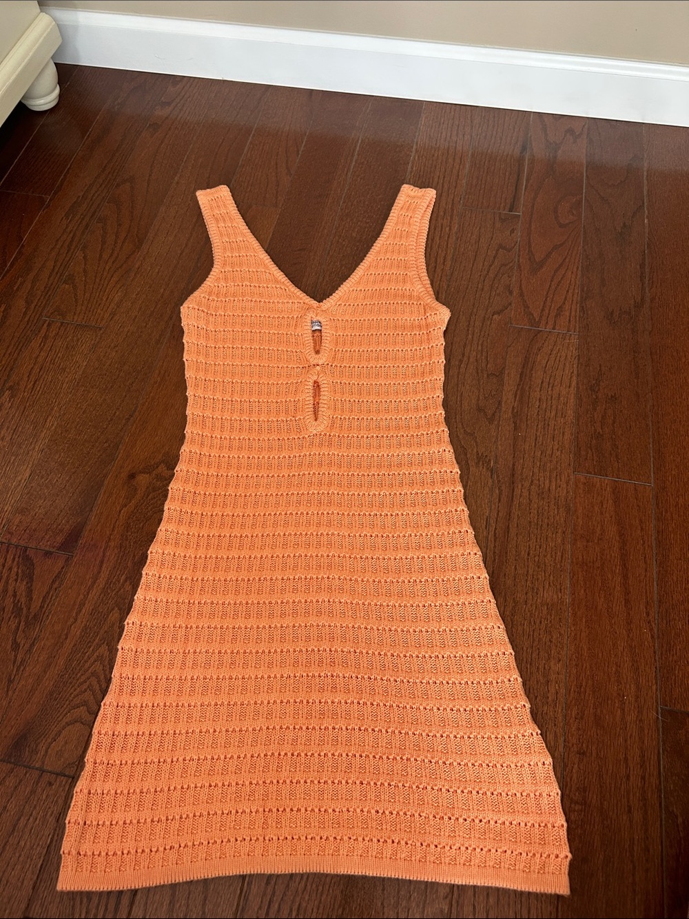 Ladies size 4  light orange sweater tank dress from beginning boutique